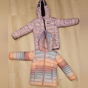 Nike Kids' Puffer Jackets - Purple and Multicolor